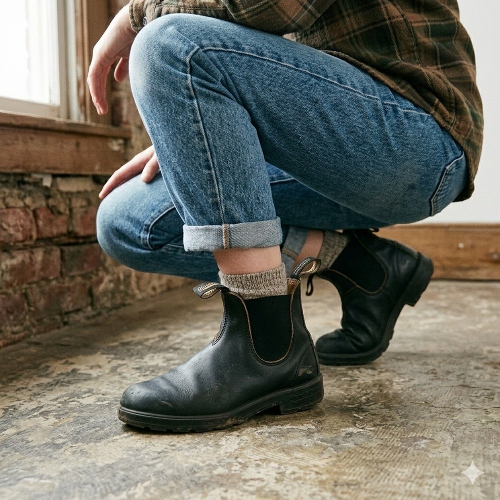 Blundstone 510 Womens Boots 6.5 Black Leather Chelsea Elastic Gore Gorpcore